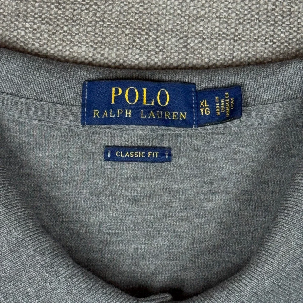 Polo Ralph Lauren Mens XL Gray Classic Fit Short Sleeve Colorful Pony Polo Shirt